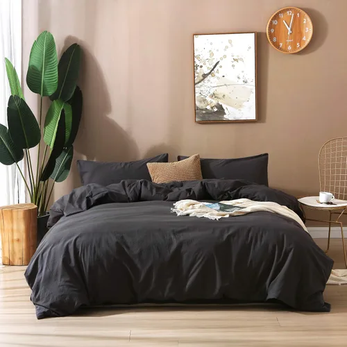 Miniatura 6 de F.Y.Dreams - Funda de edredón de 100 % algodón lavado para manta con peso, 48 x 72 pulgadas, con 8 lazos y cierre en el lado largo, color gris