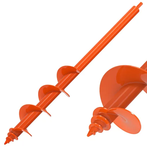 Miniatura 21 de Insaga Broca de taladro de 1.6 x 9 pulgadas para plantar, taladro de tierra en espiral de 0.098 in de grosor para excavador de agujeros de poste