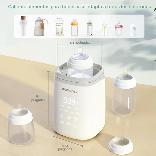 Miniatura 6 de Momcozy Calentador de Biberones, Calentadores de Biberones Rápidos para Todos los Biberones con Temporizador, Control Preciso de Temperatura