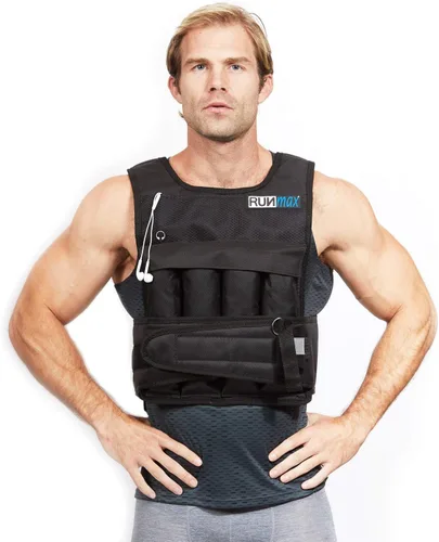 Miniatura 11 de RUNmax Chaleco con peso ajustable de 20 libras a 150 libras con opción de hombreras para hombres y mujeres