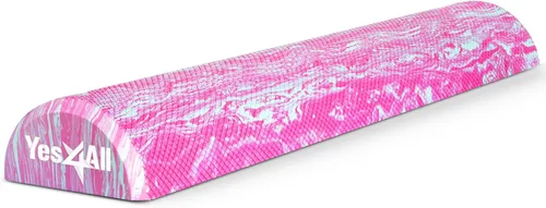 Miniatura 11 de Yes4All Rodillo de espuma firme de EVA para estiramiento, medio rodillo de espalda de yoga para masaje muscular para pilates, yoga, equilibrio