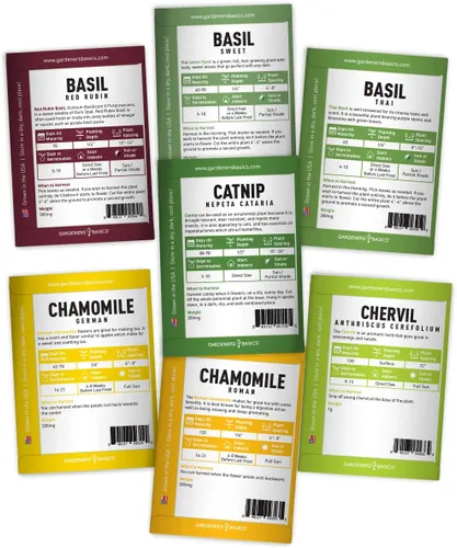 Miniatura 4 de Paquete Variado de 35 Semillas de Hierbas Medicinales y Culinarias – Kit de Jardín Heirloom Sin OMG para Cultivo en Interiores, Exteriores