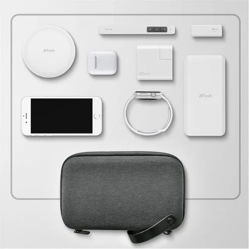 Miniatura 2 de JETech Estuche organizador de accesorios de viaje, bolsa electrónica portátil para MacBook adaptadores de corriente, cables, banco de energía
