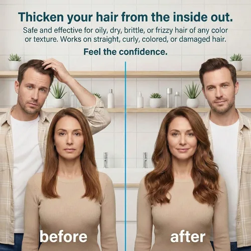 Miniatura 2 de Champú y acondicionador de biotina para adelgazamiento del crecimiento del cabello champú espesante para tratamiento de pérdida de cabello, natural