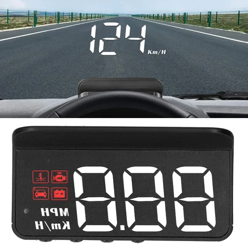 Miniatura 7 de OBD2 HUD, coche HUD velocímetro pantalla parabrisas proyector multifunción indicador alarma fatiga conducción recordatorio