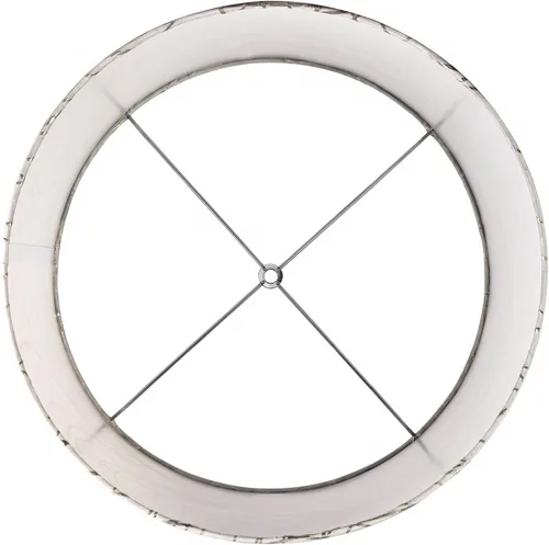 Miniatura 6 de Pantalla para lámparas blanca con círculos plateados (15 x 16 x 11)