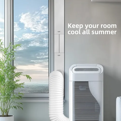 Miniatura 7 de Kit de ventana de aire acondicionado portátil, kit de ventilación de CA universal ajustable con manguera de escape de 5.9 pulgadas para ventanas