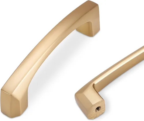 Miniatura 29 de COTYKILEY - Paquete de 10 manijas de gabinete de cocina color latón envejecido de 3 pulgadas (76mm), accesorios dorados para gabinetes de cocina