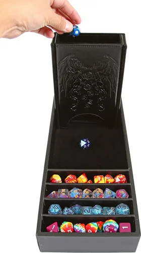 Miniatura 2 de Forged Dice Co. Citadel Bandeja y Torre de Dados - 3 en 1 Bandeja de Rodaje, Caja de Almacenamiento y Torre Removible para DnD, RPG y Juegos de Mesa