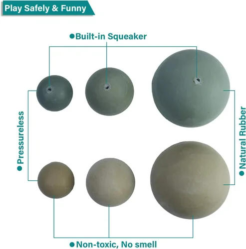 Miniatura 7 de AMA SPORT Pelotas de tenis chirriantes para perros, paquete de 12 pelotas de tenis chirriantes de 2.5 pulgadas para cachorros, juguetes para perros