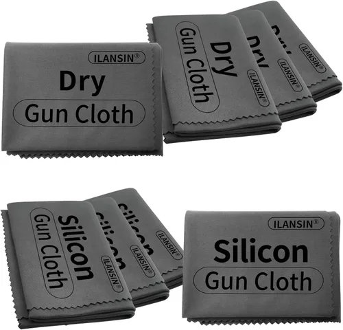 Miniatura 12 de Paños de limpieza de pistola de silicona de 12 x 12 pulgadas, sin pelusas, toallitas de limpieza de pistola con trapos de limpieza de pistola gris 3