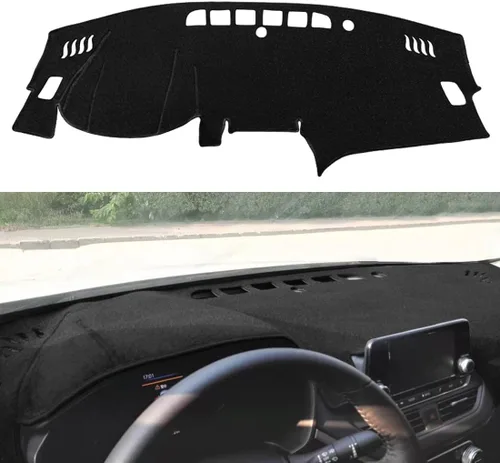 Tapete de cubierta de tablero personalizado para Nissan Altima 2019 2020 2021 2022 sin pantalla de cabecera, protector de tablero (19-20 negro) J73