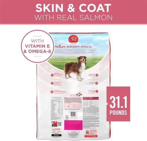 Miniatura 11 de Purina ONE Alimento seco natural para perros con estómago sensible, fórmula +Plus para piel y pelaje, bolsa de 16.5 libras
