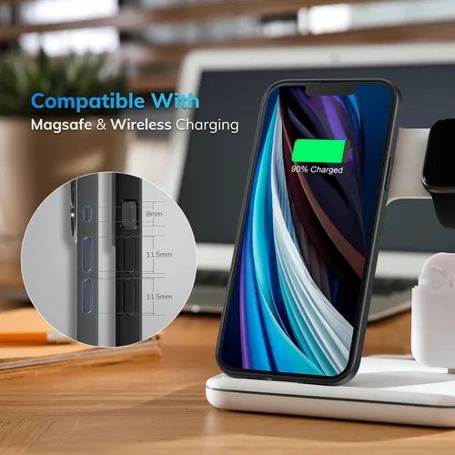 Miniatura 6 de ORIbox - Funda negra para iPhone 13 Pro, diseñada a prueba de golpes, funda protectora de cuerpo completo para iPhone 13 Pro de 6.1 pulgadas