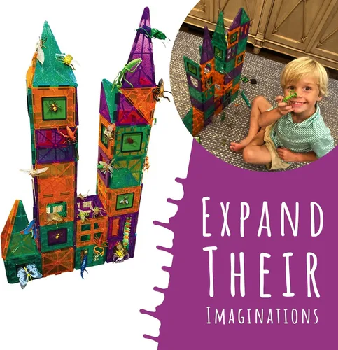 Miniatura 3 de DIY jr Creepy Archi Tiles - Azulejos magnéticos para niños - Bloques de construcción coloridos con insectos, bolsa de almacenamiento, calcomanías
