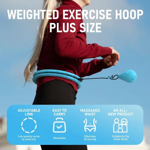 Miniatura 7 de JKSHMYT Infinity Weighted Hula Exercise Hoop, for Adults Women Weight Loss Plus Size, 30 Detachable Links