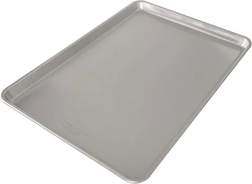 Miniatura 4 de Nordic Ware Naturals - Bandeja para hornear grande, paquete de 2, media hoja comercial de aluminio plateado y natural, paquete de 2, color plateado