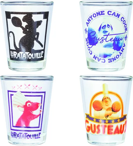 Miniatura 27 de Silver Buffalo Disney Princess con Blancanieves, Cenicienta, Ariel y Belle, paquete de 4 mini vasos, 1.5 onzas Disney Princesas Retrato