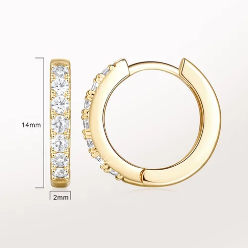 Miniatura 6 de NEARLAND Aretes de aro de oro de 14 quilates para mujer, aretes de aro de oro de 14 quilates, aretes de aro pequeños de oro hipoalergénicos