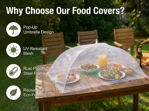 Miniatura 4 de Cubiertas de malla para alimentos para exteriores, 3 extra grandes de 40 x 24 pulgadas, cubierta de malla para alimentos para exteriores, barbacoa