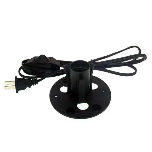 Cable de lámpara de sal del Himalaya, base de repuesto original, cable de 6 pies con atenuador, conjunto de base E12, listado UL (SPT-1, 1 unidad)