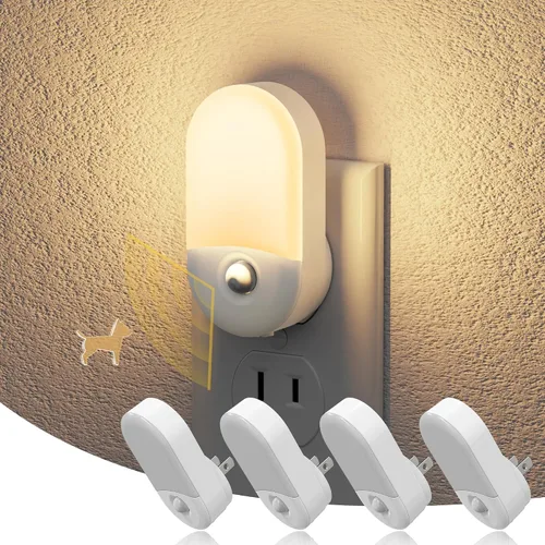 Miniatura 10 de JandCase Luz nocturna, luces nocturnas automáticas enchufables a la pared, paquete de 2 luces nocturnas modernas con sensor de luz automática, luz