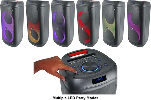 Miniatura 3 de Rockville BASS Party 8 Altavoz Bluetooth portátil dual de 8 pulgadas, pico de 2000 W/400 W RMS, modos LED, enlace TWS, para fiestas y eventos al