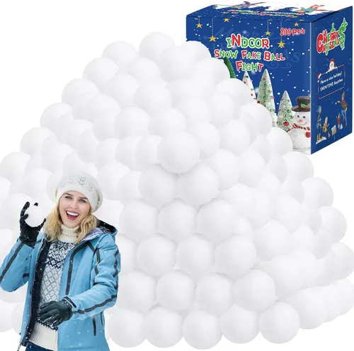 Miniatura 9 de 36 bolas de nieve para niños en interiores, juego de peleas de bolas de nieve de felpa para interiores, bolas de nieve falsas suaves, bolas de nieve