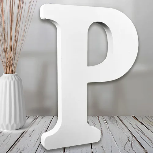 Miniatura 17 de AOCEAN MAGA Letras de madera blanca de 8 pulgadas, letras de madera sin terminar para pared, letras decorativas de pie en rodajas, decoración