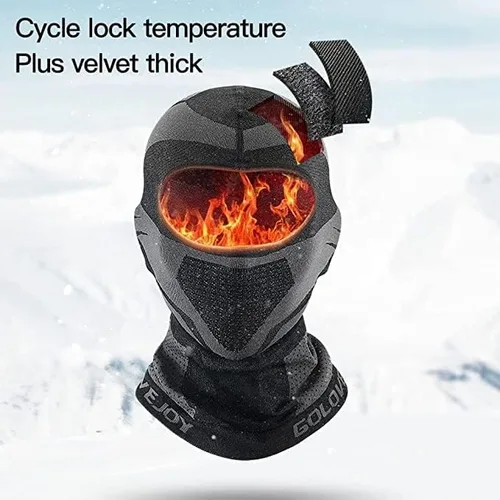 Miniatura 3 de Zsling Máscara de esquí, pasamontañas de invierno para hombres y mujeres, equipo de clima frío, esquí, snowboard, motociclismo, correr, color negro