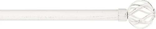 Miniatura 2 de Exclusive Home Curtains Ogee - Barra de cortina de 1 pulgada y juego de remates a juego, color blanco envejecido, ajustable de 36 a 72 pulgadas