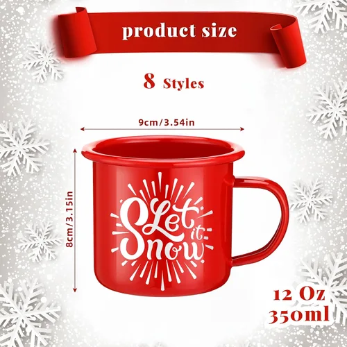 Miniatura 2 de Tioncy Juego de 8 tazas de café de Navidad de 12 onzas, regalos de Navidad para hombres y mujeres, regalos de agradecimiento, tazas inspiradoras