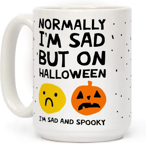 Miniatura 11 de LookHUMAN Taza de Café de Halloween – Halloween Is Meowgical Tazas, Taza de Café Espeluznante Idea de Regalos de Taza, 15 Onzas 10-Blanco
