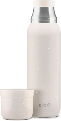Miniatura 11 de Ello Therma - Termo aislado de acero inoxidable de 32 onzas para bebidas calientes y frías, con tapa a prueba de fugas y taza integrada, aislamiento