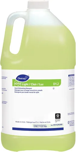 Diversey 957229280 SUMA - Detergente ligero para lavar platos, jabón para platos que corta la grasa con aroma cítrico, concentrado, 1 galón