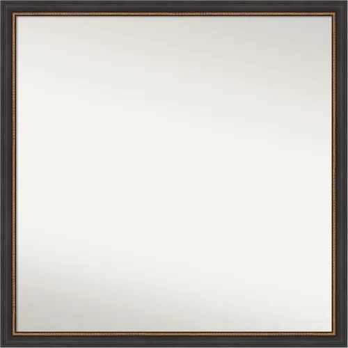 Miniatura 99 de Amanti Art Espejo de baño negro para sobre el fregadero, 23 x 23 pulgadas, espejo cuadrado negro Ashton, marco de madera tradicional mediano, se