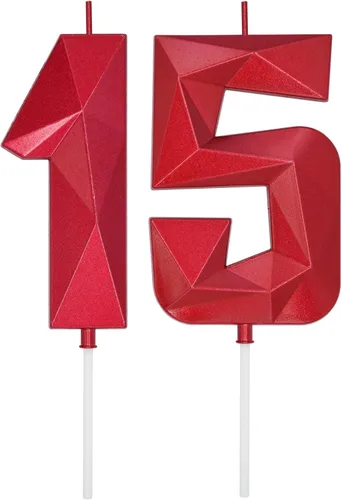Miniatura 276 de DERVENTA Velas de cumpleaños con números grandes, 3D, color rosa, 3.7 pulgadas, decoración para tartas de fiesta, 1 pieza (número 3 rosa)