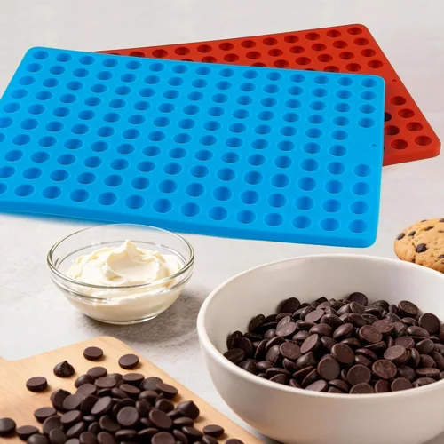 Miniatura 4 de Sidosir 2 moldes redondos de silicona de chocolate para perros, molde antiadherente en forma de semiesfera para hornear golosinas para perros, mini