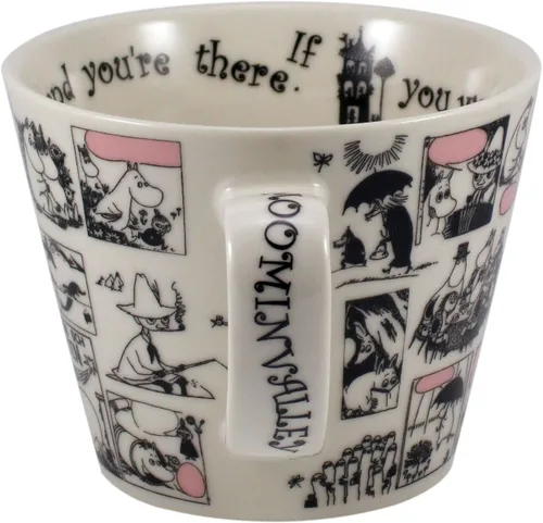 Miniatura 4 de 山加商店 Yamaka Shoten MOOMIN MM321-36 Nueva Taza de Sopa de Porcelana Bon (Taza de Sopa), Negro y Blanco, Aprox. φ4.1 x 3.3 pulgadas (105 x 85 mm)