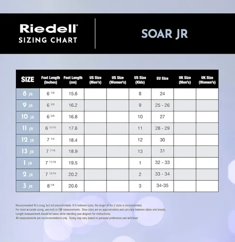 Miniatura 3 de Riedell Soar Junior - Patines de hielo para niñas y niños, elegantes zapatos de patinaje aislados con forro de espuma, cuchillas de acero inoxidable