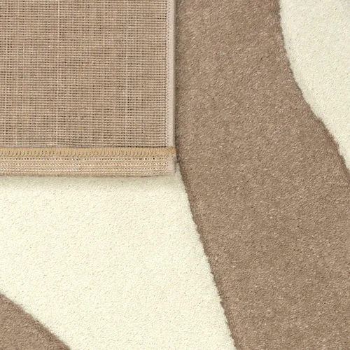 Miniatura 4 de Paco Home Alfombra de área marrón beige con corte de contorno y patrón floral moderno, tamaño: 2' x 3'7