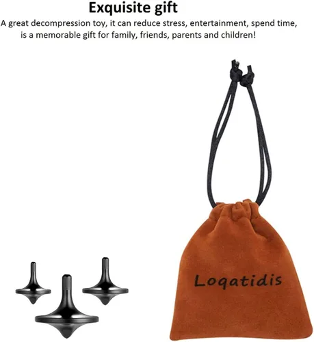 Miniatura 7 de Parte superior giratoria de acero inoxidable, exquisitos juguetes EDC de metal de alta calidad, equilibrio perfecto durante mucho tiempo, ayuda a