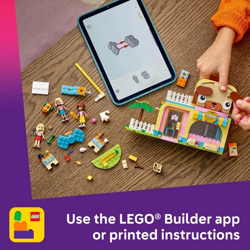 Miniatura 6 de LEGO Friends Tienda de Accesorios para Mascotas Set de juego de simulación, juguete de construcción para niños, niñas y niños, edades 6+, con 3