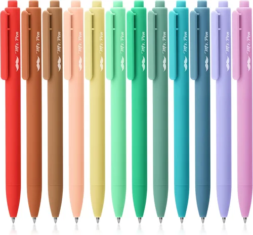 Miniatura 12 de Mr. Pen - Bolígrafos de gel retráctiles, paquete de 12, secado rápido, bolígrafos de gel de punta fina de 0.7mm, bolígrafos retráctiles, bolígrafos