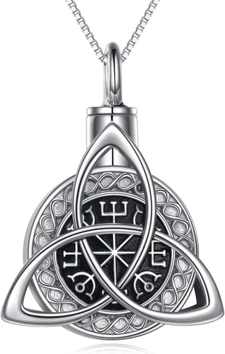 Miniatura 11 de YAFEINI Collares de urna para cenizas de plata de ley 925, joyería de cremación para cenizas, joyería de memoria para mujeres y hombres Piedra lunar