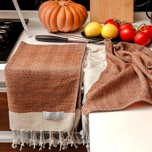 Miniatura 6 de EPHESUS TOWELS Toallas de Mano - Juego de 2 18" x 30" - Toalla de Mano Turca Decorativa para Baño, Cocina, Invitados, Cara, Cabello, Té, Paño
