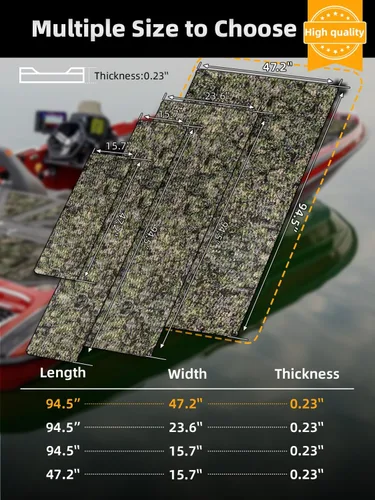 Miniatura 6 de Focean Piso de etilvinilacetato para lancha, cubierta, piso marino de camuflaje, tapete autoadhesivo para lancha a motor, caravana, yate, kayak