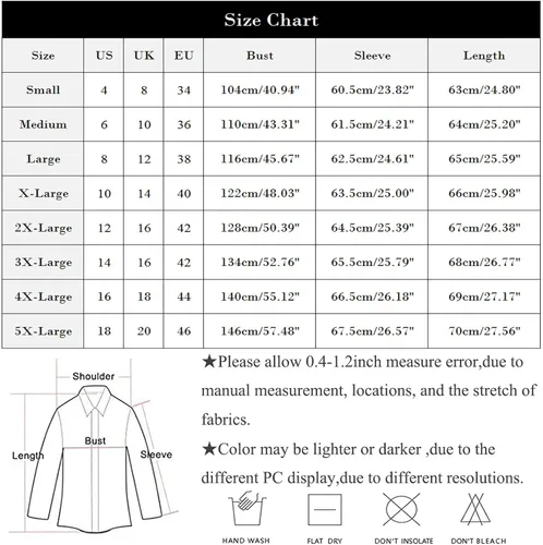 Miniatura 3 de PETYCZEN Chaquetas médicas para mujer, casual, manga larga, talla grande, lindo gráfico a presión frontal, uniforme de enfermería con bolsillos