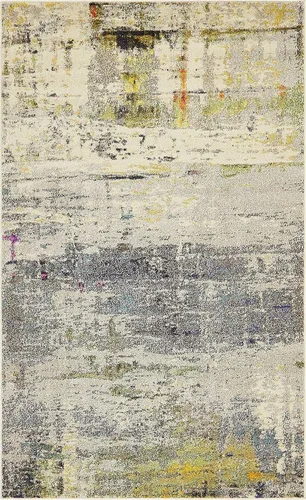 Miniatura 8 de Tapete abstracto Unique Loom, colección Estrella, moderno, multiárea, Polipropileno, Gris