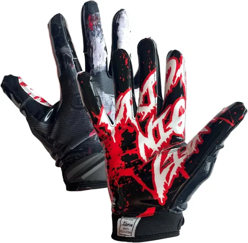 Miniatura 7 de Battle Sports - Guantes de fútbol americano para receptor abierto con dorso de mano, ultraadherentes y con agarre, antideslizantes, para adultos